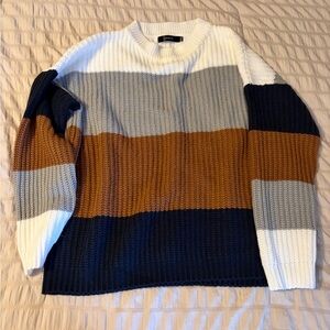 Colorblock Crew Neck Sweater